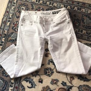 Miss Me White Capri Jeans